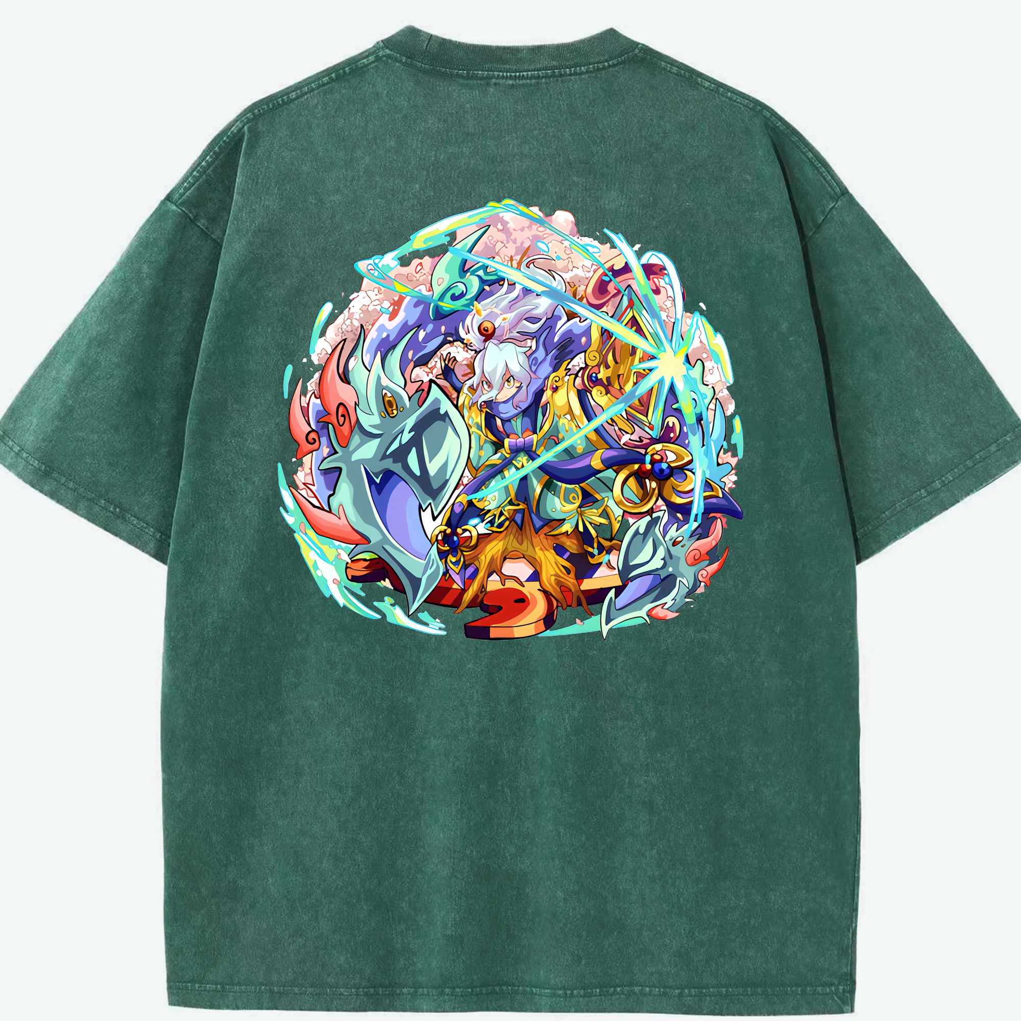 （画像用） 妖怪ウォッチ Yo-kai Watch 綿100% ヴィンテージ風 半袖Tシャツ（背面プリント）